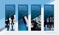 Company name business banner set vector