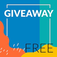 Sale giveaway free template vector