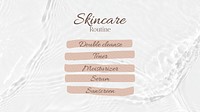 Skincare routine blog banner template, beige design vector