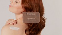 Skincare routine blog banner, beige design vector