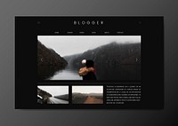 Travel blog first page template design vector