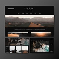 Travel blog first page template design vector