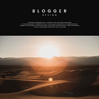 Blog welcome page template design vector