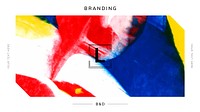 Colorful abstract branding banner template vector