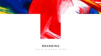 Colorful abstract branding banner template vector