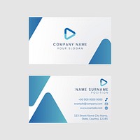 Modern business card template vector simple style set