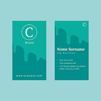 Modern business card template vector simple style set