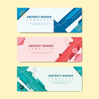 Abstract banner templates vector set