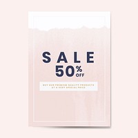 Shop sale 50% off promotion advertisement template vector