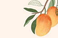 Hand drawn mango social template illustration 