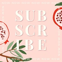 Subscribe now social template vector 