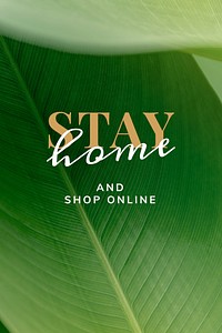 Stay home and shop online vector