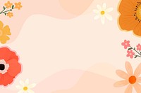 Beautiful floral frame design vector