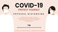 Physical distancing during coronavirus outbreak social template source WHO vector