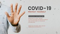 Protect yourself from COVID-19 by keeping a physical distance social template source WHO