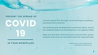 Prevent the spread of COVID-19 in your workplace social template source WHO