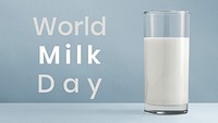 World milk day presentation template mockup