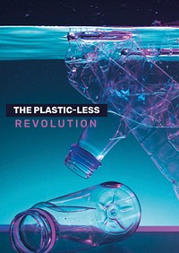The plastic less revolution poster template mockup