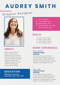 Creative editable CV template downloadable psd resume for designers