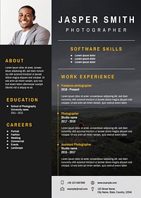 Professional business editable CV template downloadable psd resume