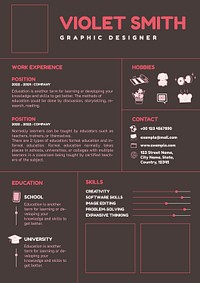 Creative editable CV template downloadable psd resume for designers