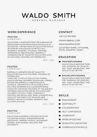 Professional resume editable template downloadable psd curriculum vitae