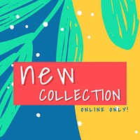 New collection online only summer template vector 