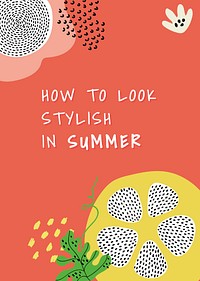 How to look stylish in summer template vector 