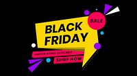 Colorful psd Black Friday ad announcement template