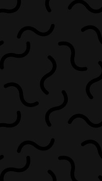 Black doodle pattern background vector