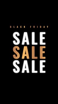 Glowing SALE text vector Black Friday promotional banner template