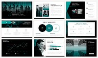 Business presentation template vector set