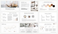 Business presentation template psd set