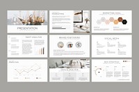Simple business report vector presentation editable templates