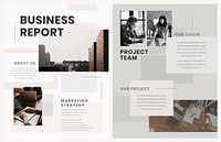 Business flyer template psd for annual report set