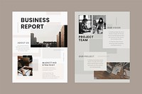 Business report vector flyer editable template