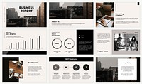 Business presentation template vector set