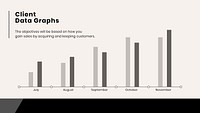 Business growth graph psd presentation editable template
