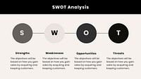 Business SWOT analysis psd editable template