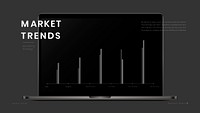 Marketing trends graph psd presentation editable template