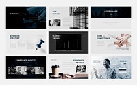 Business strategy psd presentation editable template set