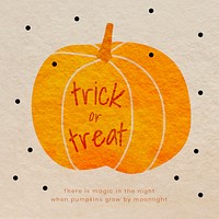 Trick or treat vector Halloween template social media post