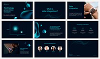 Presentation template vector for technology set