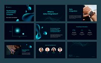 Editable technology psd presentation template set