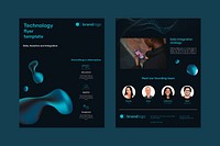 Editable technology psd presentation template set