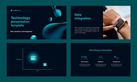 Technology presentation template psd collection