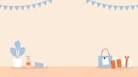 New normal birthday party vector background