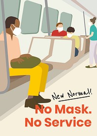 No mask no service template psd in new normal