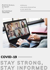 Covid 19 vector template in new normal