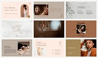 Fashion and branding template psd social media collection